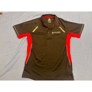 Men's Biz Cool Polo Shirt Size S Black and Red